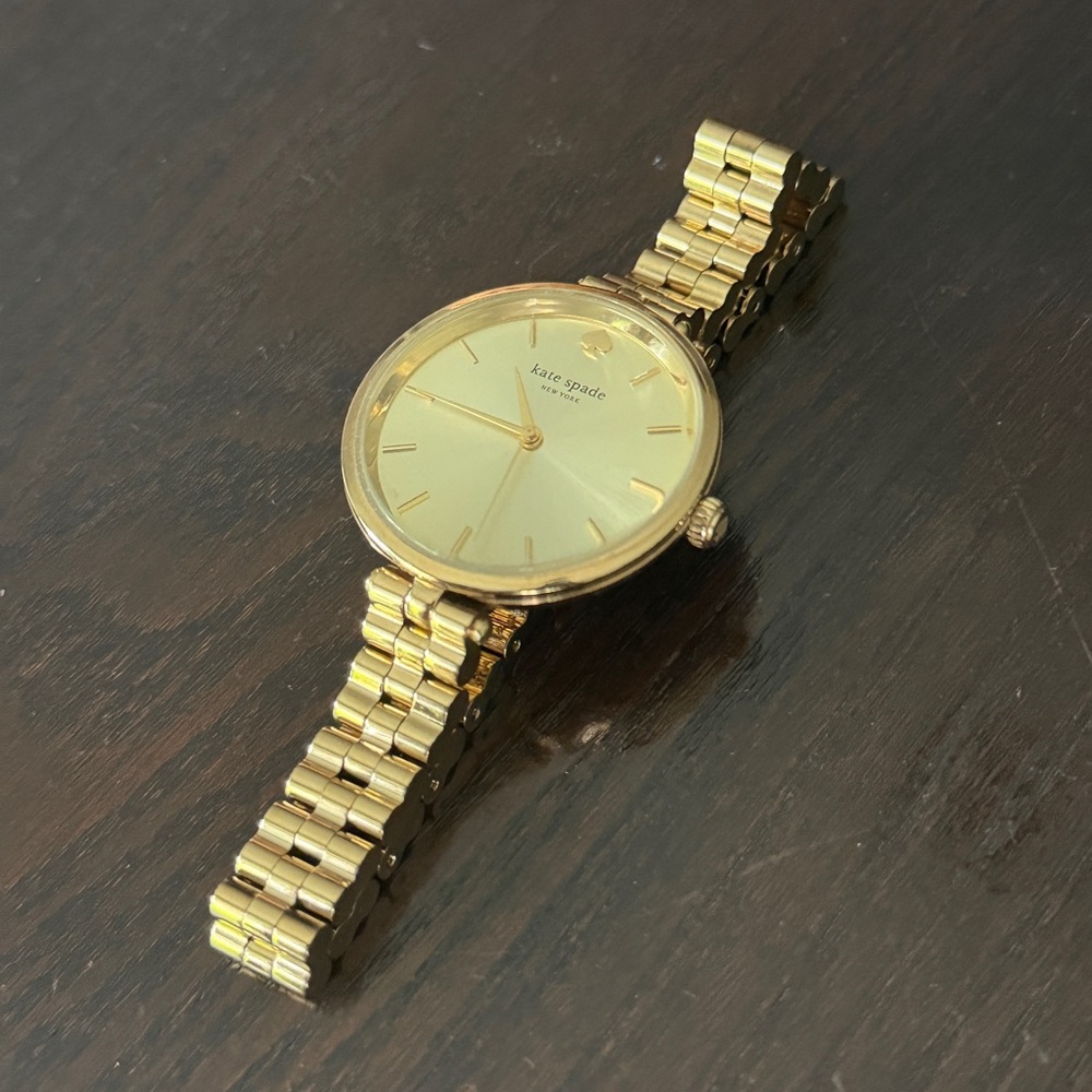 kate spade Gold-Tone Women's Round Bracelet Watch